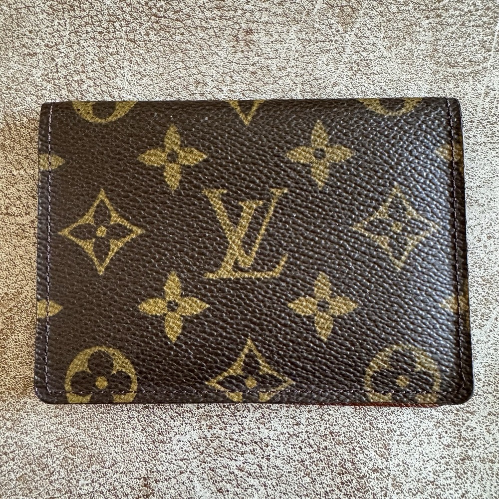 Louis Vuitton Porte 2 Cartes Vertical Monogram ID Pass Card Holder Wallet